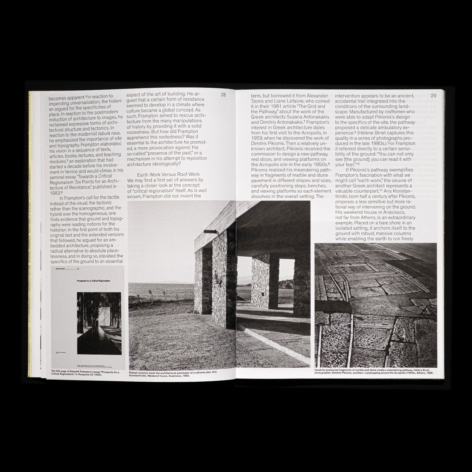 spread with text and three images