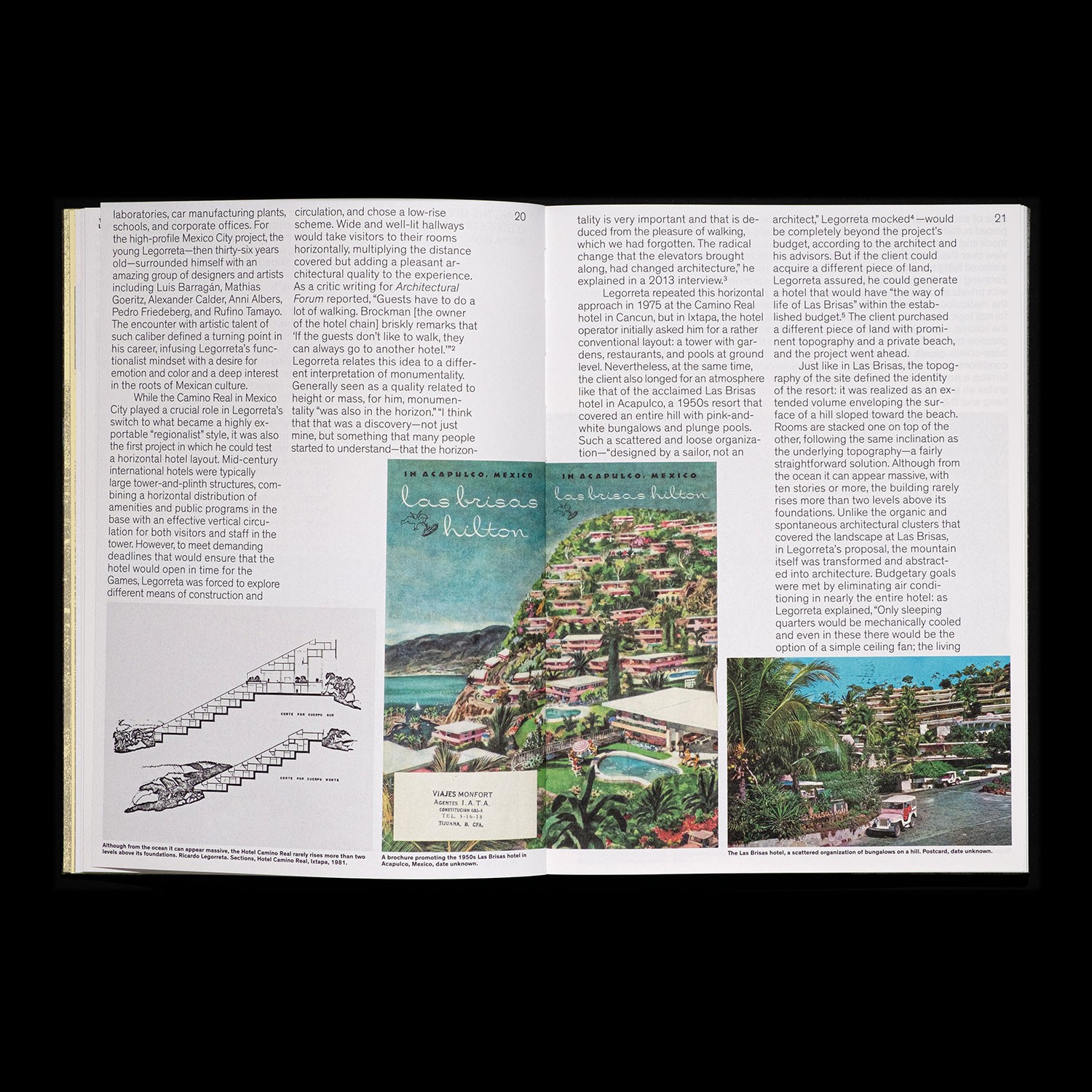 spread with text and three images