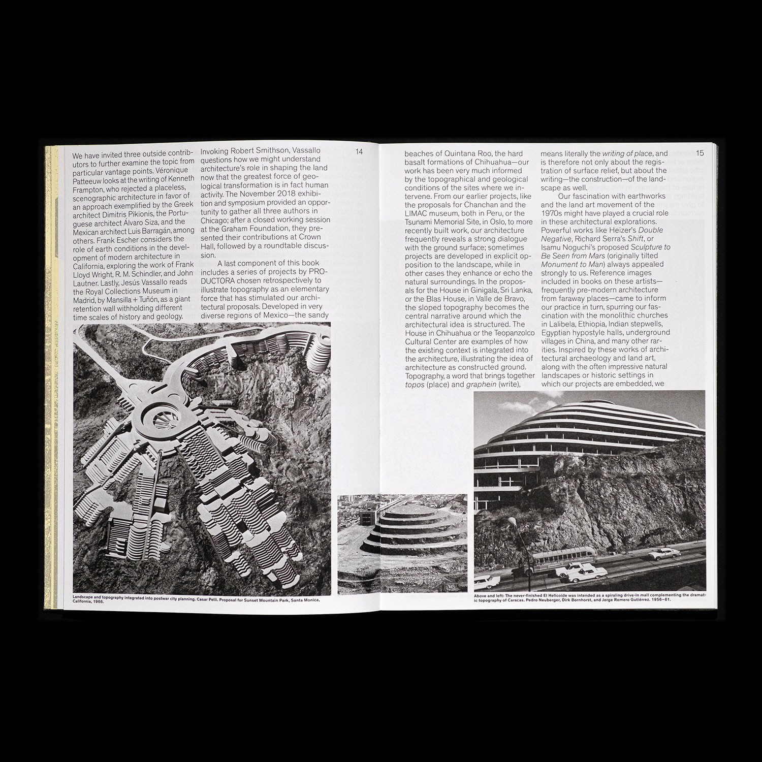 spread with text and three images