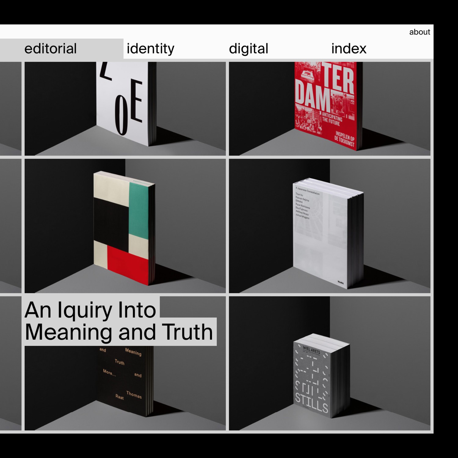 detail of hover effect in project grid view