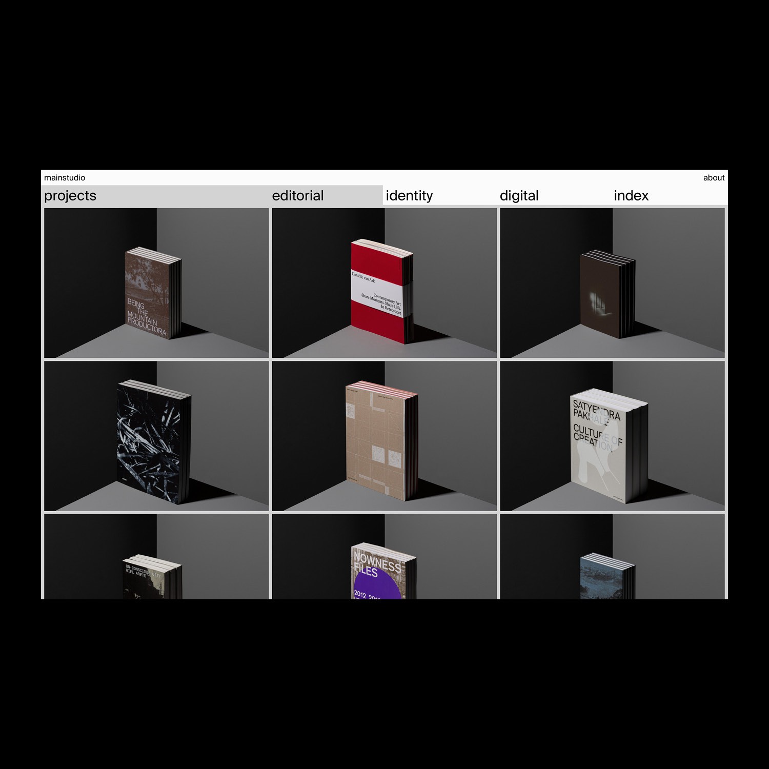 overview of editorial projects