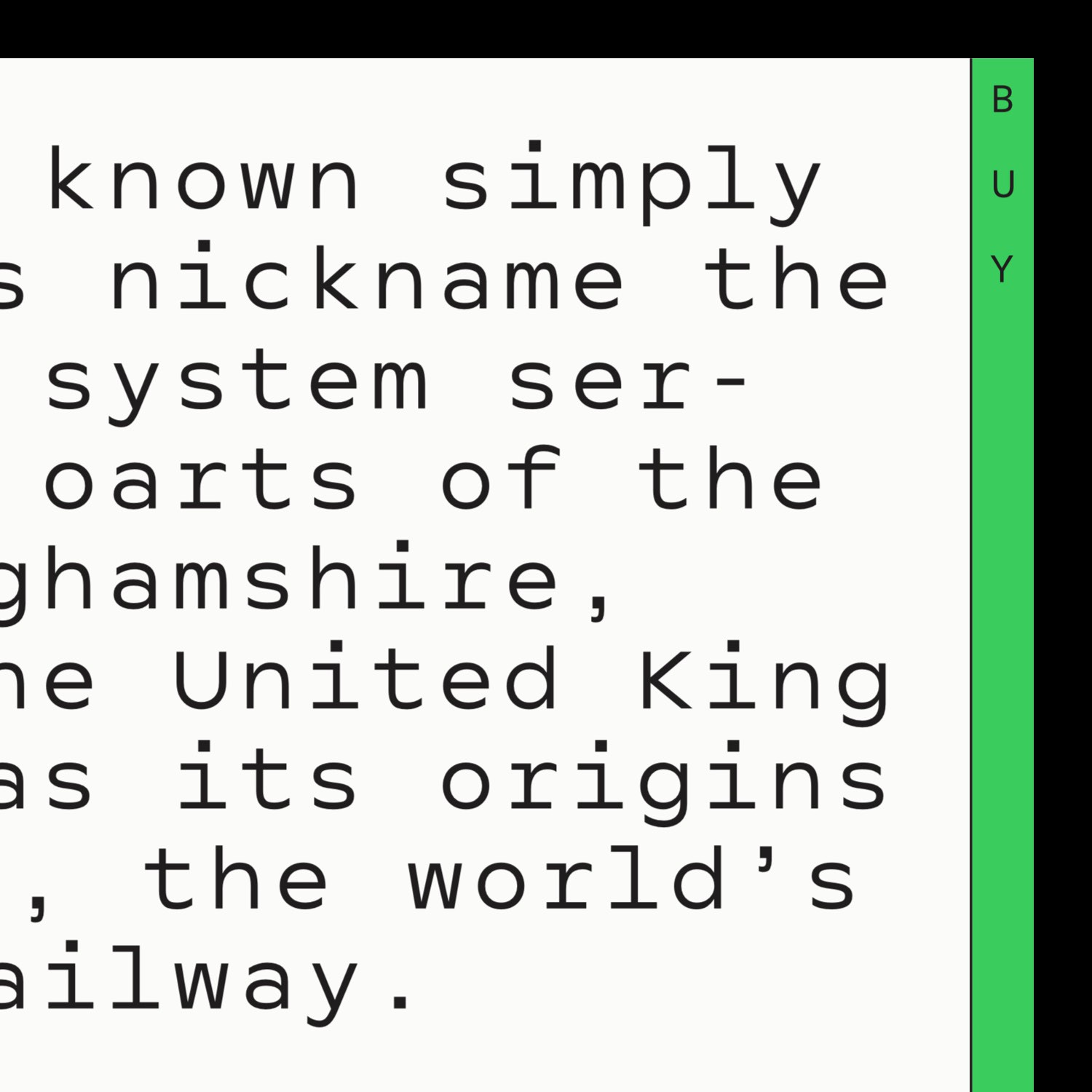 detail of sample text and the buy button