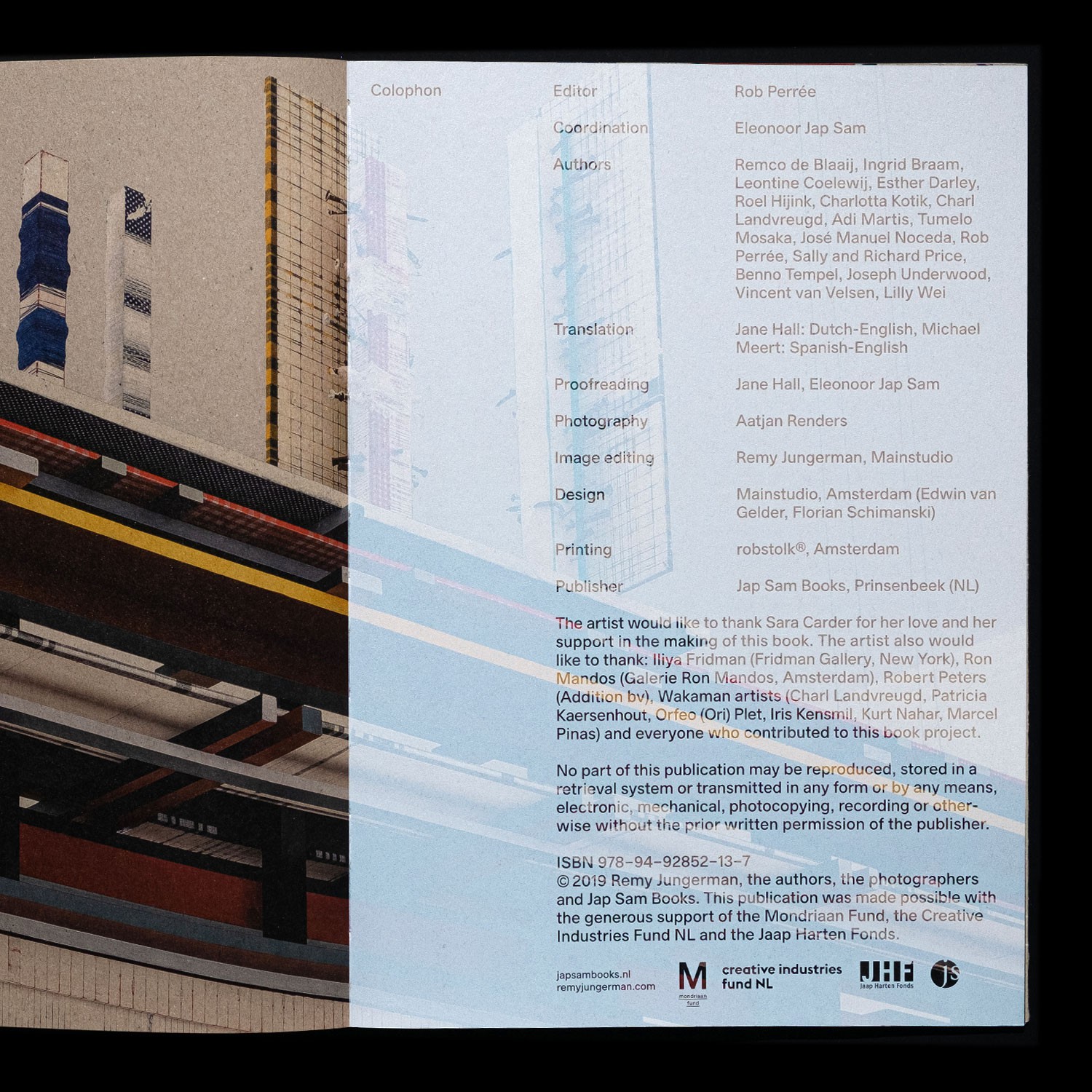 colophon of the book