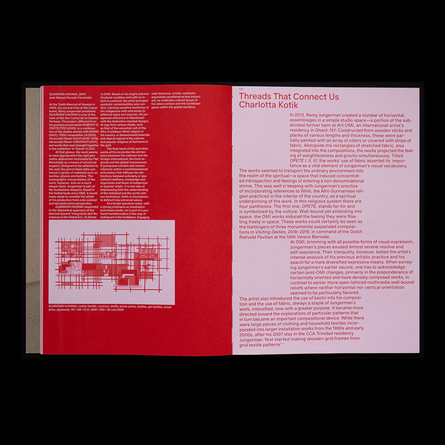 spread with text on red paper