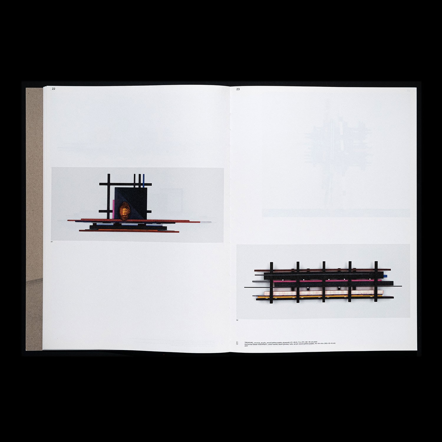 spread with two artworks