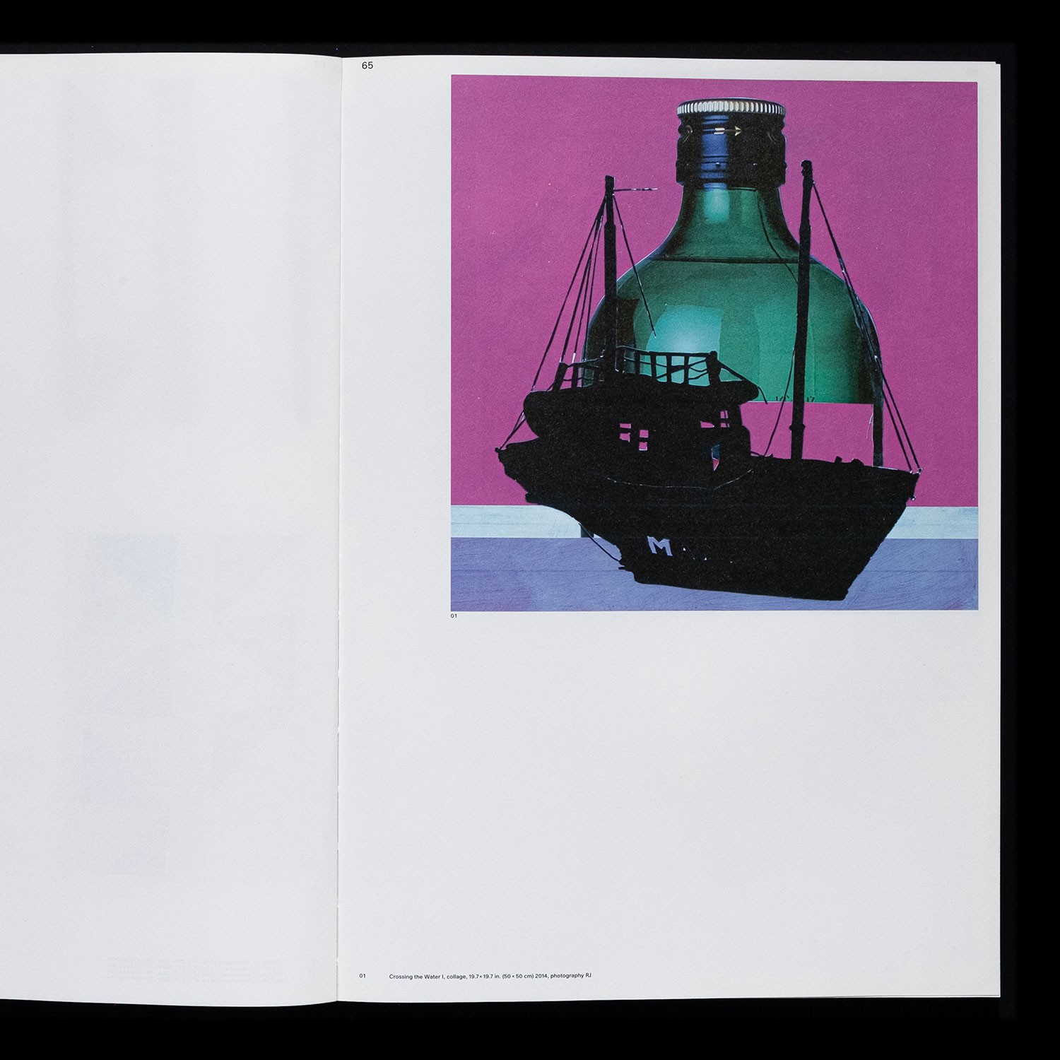 spread with a collage